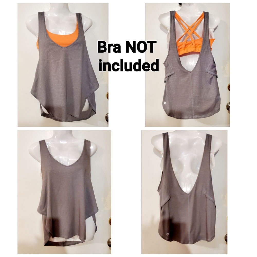 Lululemon Seek The Heat Gray Tank Top Light Luon.